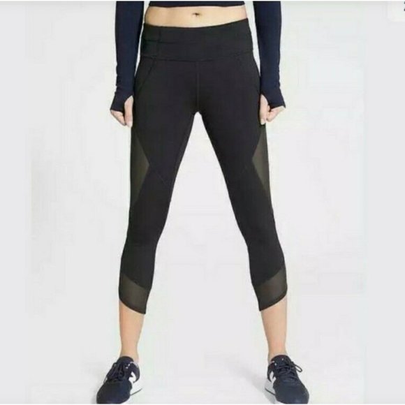 NEW ATHLETA Aura Sonar Mesh Capri Black - Picture 3 of 6